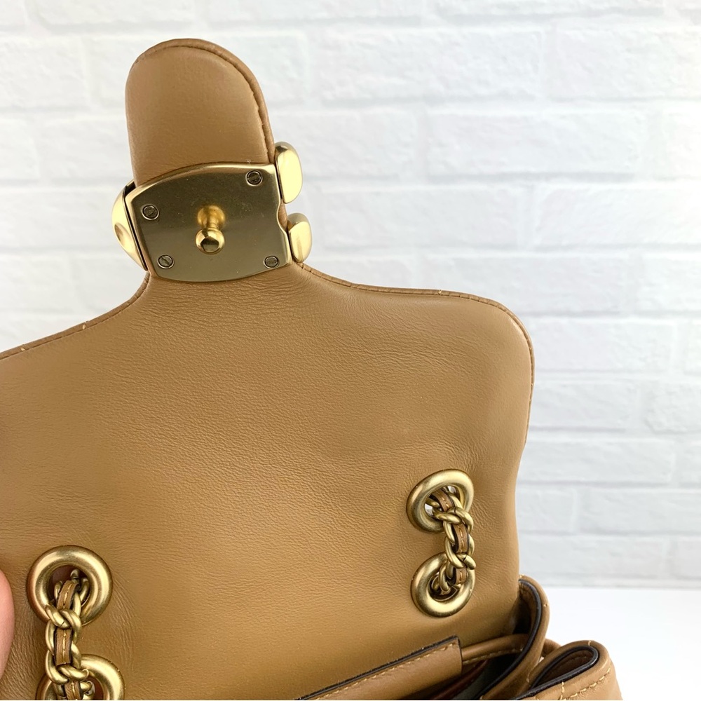 Coach Tabby Quilted Leather Convertible Backpack Honey Brown $495 - Picture 10 of 16